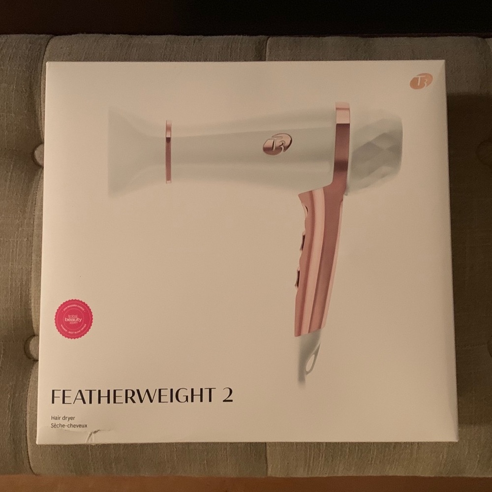 T3 Featherwieght 2 Hair Dryer white and Rose Gold